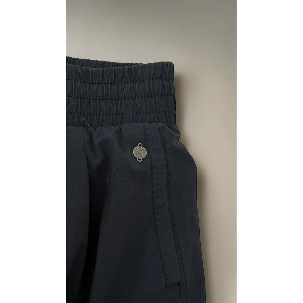 Calia Anywhere Petal Shorts‎ Navy Blue Smocked Waist Pleated Athletic L